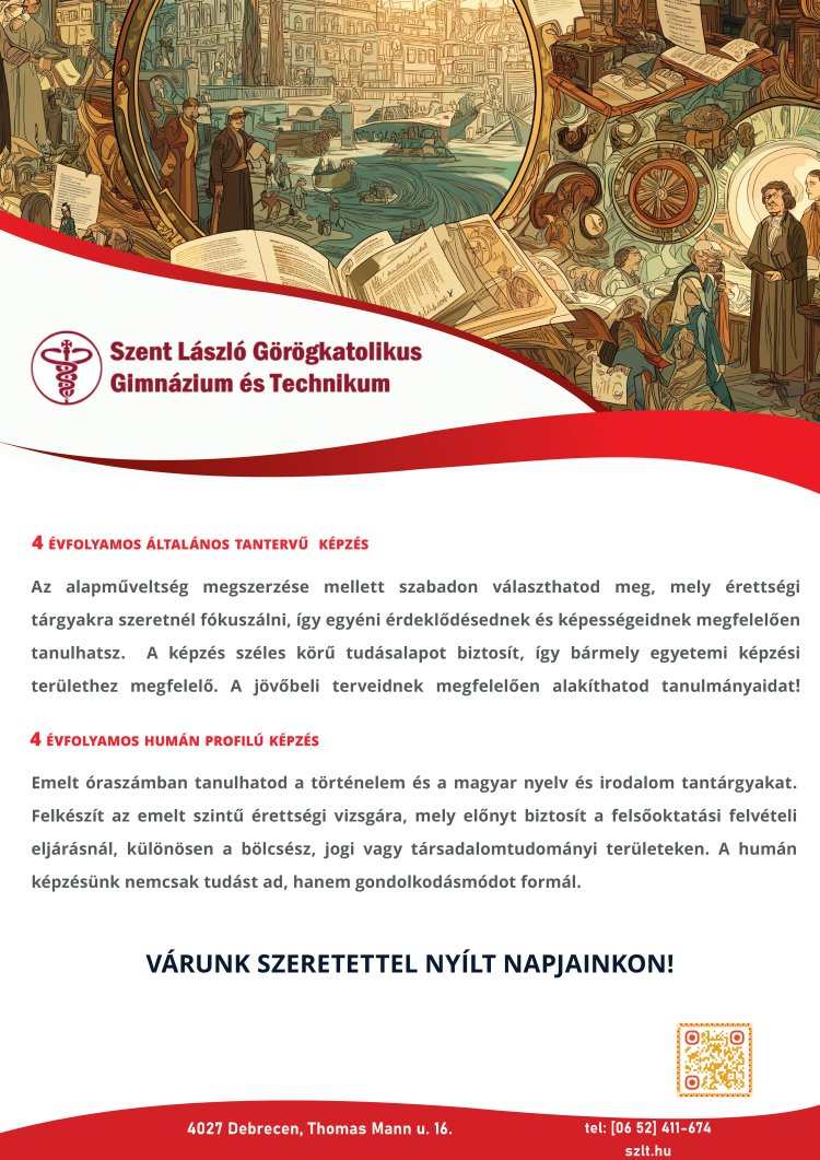 Képzéseink, nyílt napok