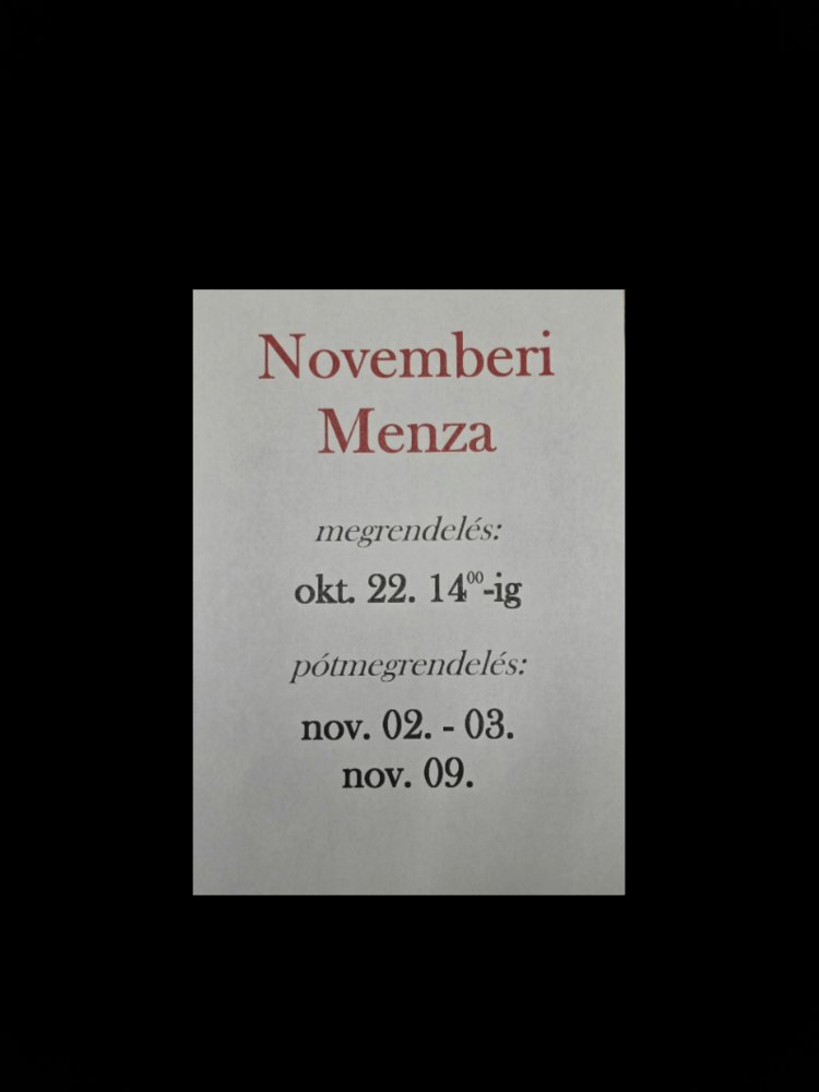 Novemberi menza